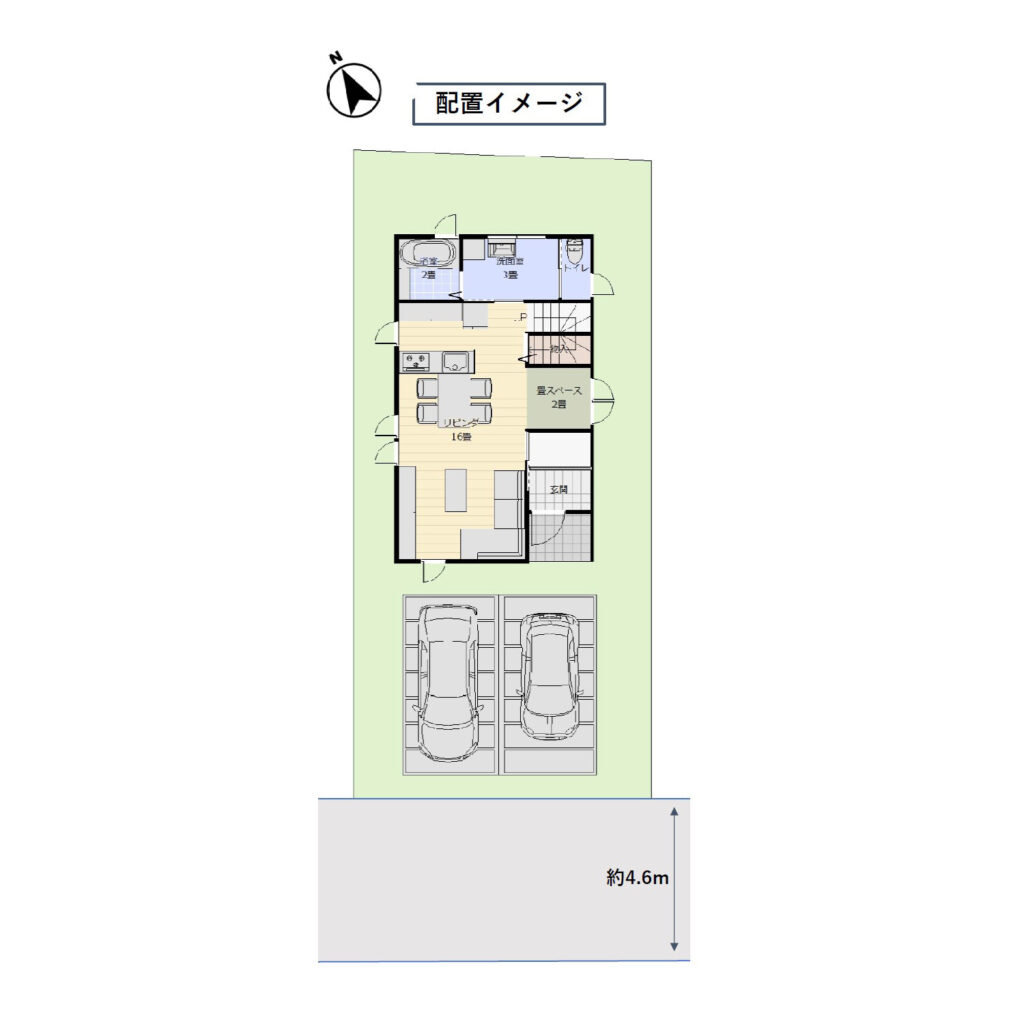 仙台市泉区南光台2丁目1号棟 配置イメージ
