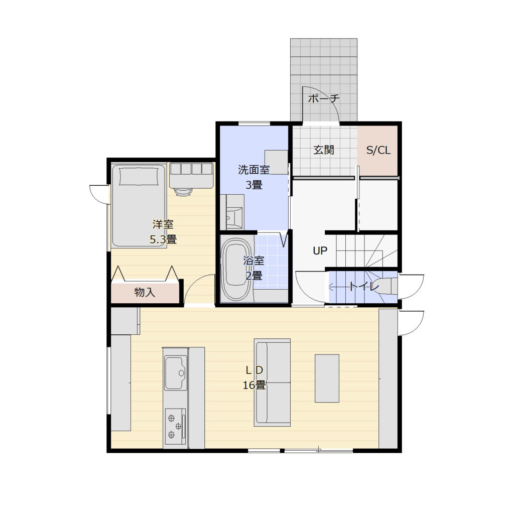 山形市上町3丁目 簡易図1F