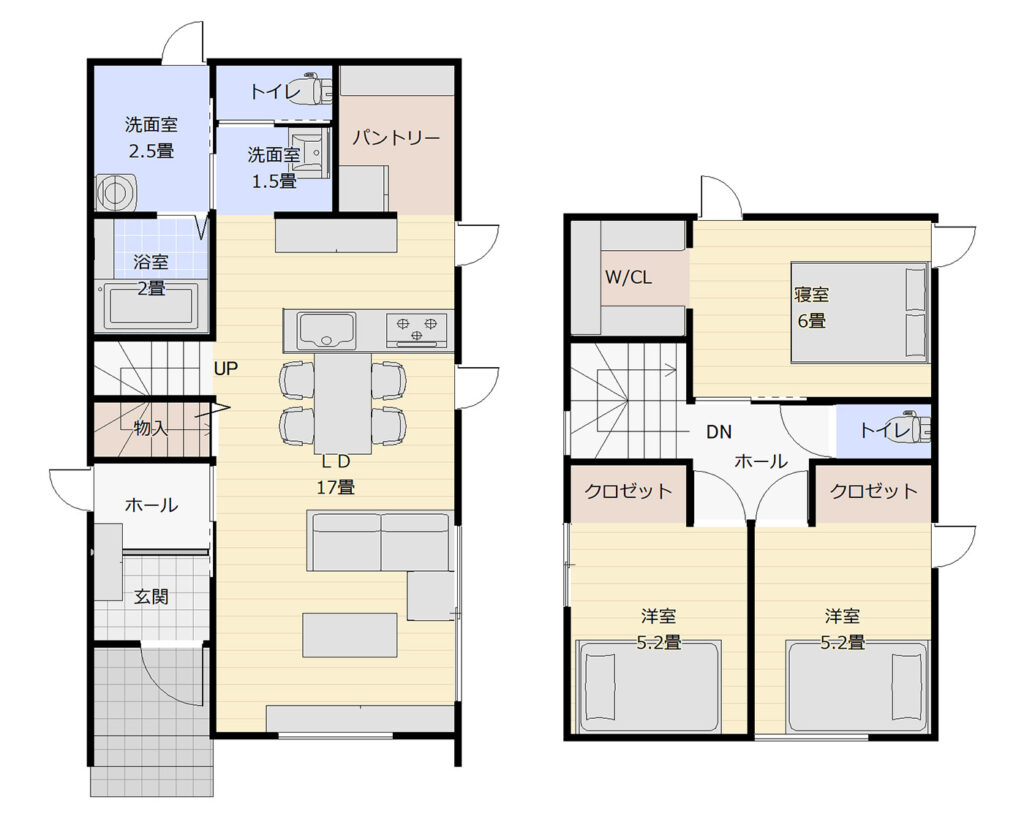 山形市上町4丁目A棟:平面図